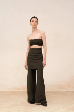 Turmalina, top bustier grafito