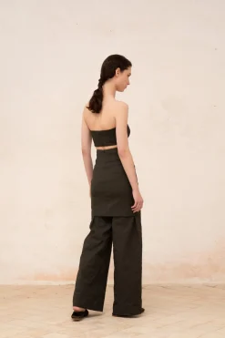 Turmalina, top bustier grafito