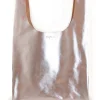 U S, small silver leather bag