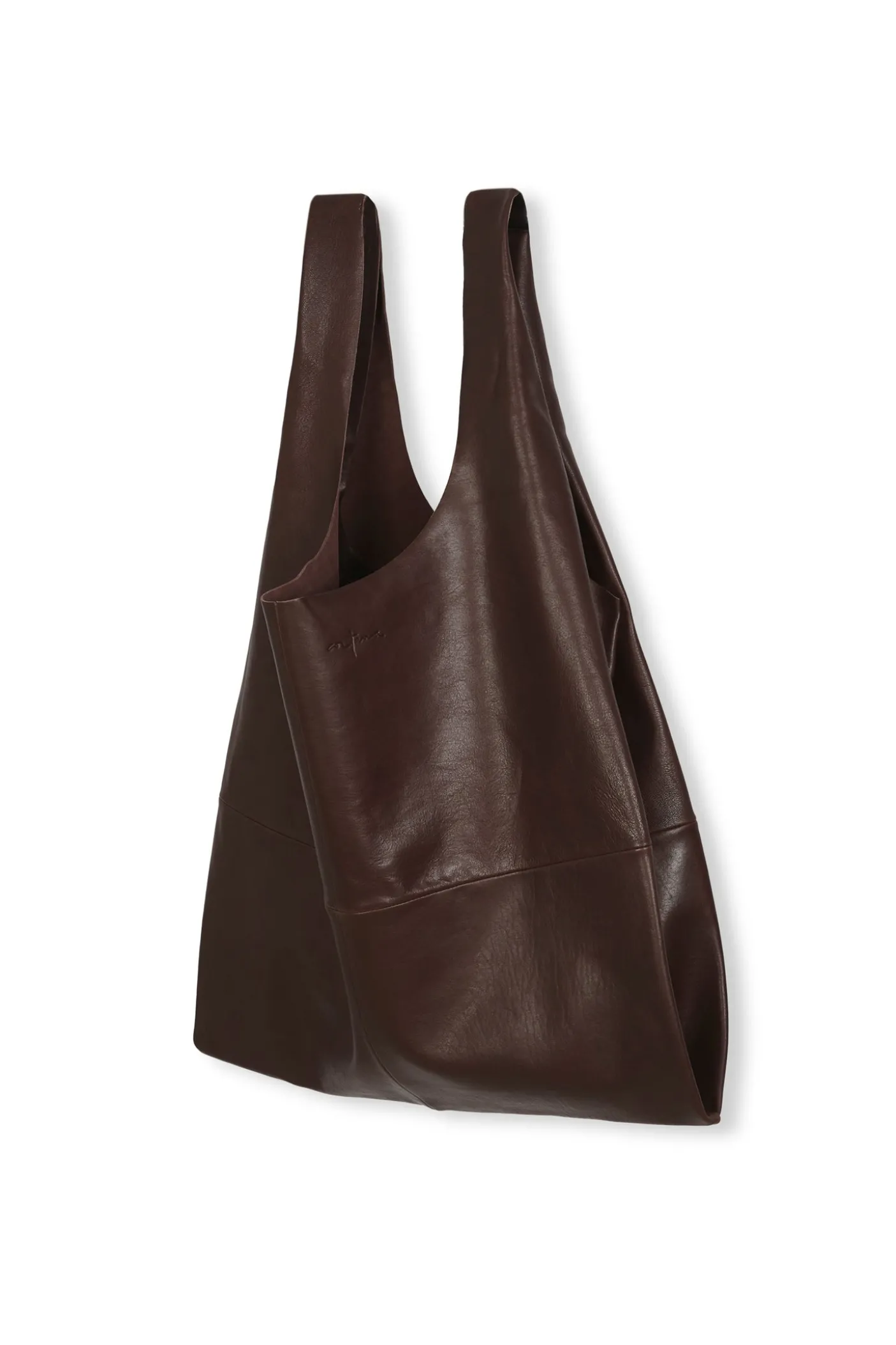 U XL, bolso de cuero granate oscuro