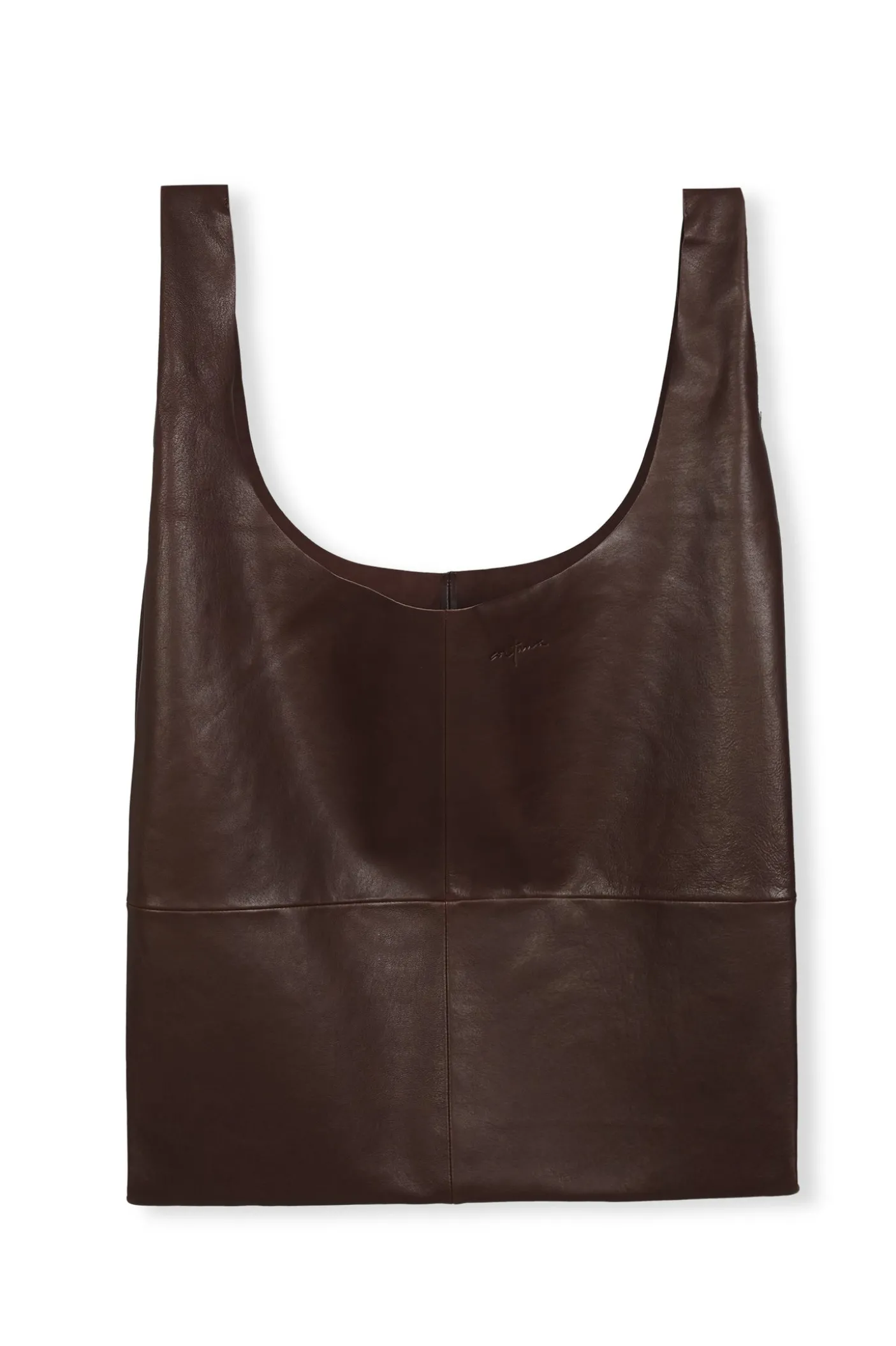 U XL, bolso de cuero granate oscuro