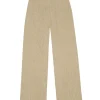 Una, beige melange linen and wool pants