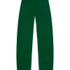 Viena, emerald green linen and virgin wool pants