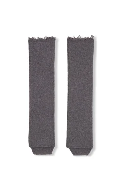 Winter, calentadores de lana y cachemir gris melange