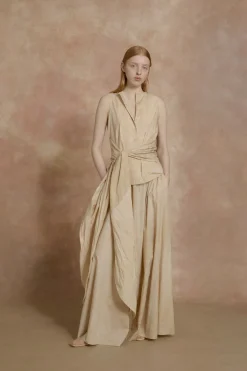 Yoko, fade beige long skirt