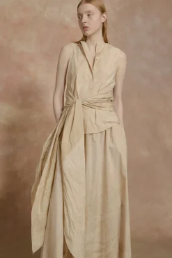 Yoko, fade beige long skirt