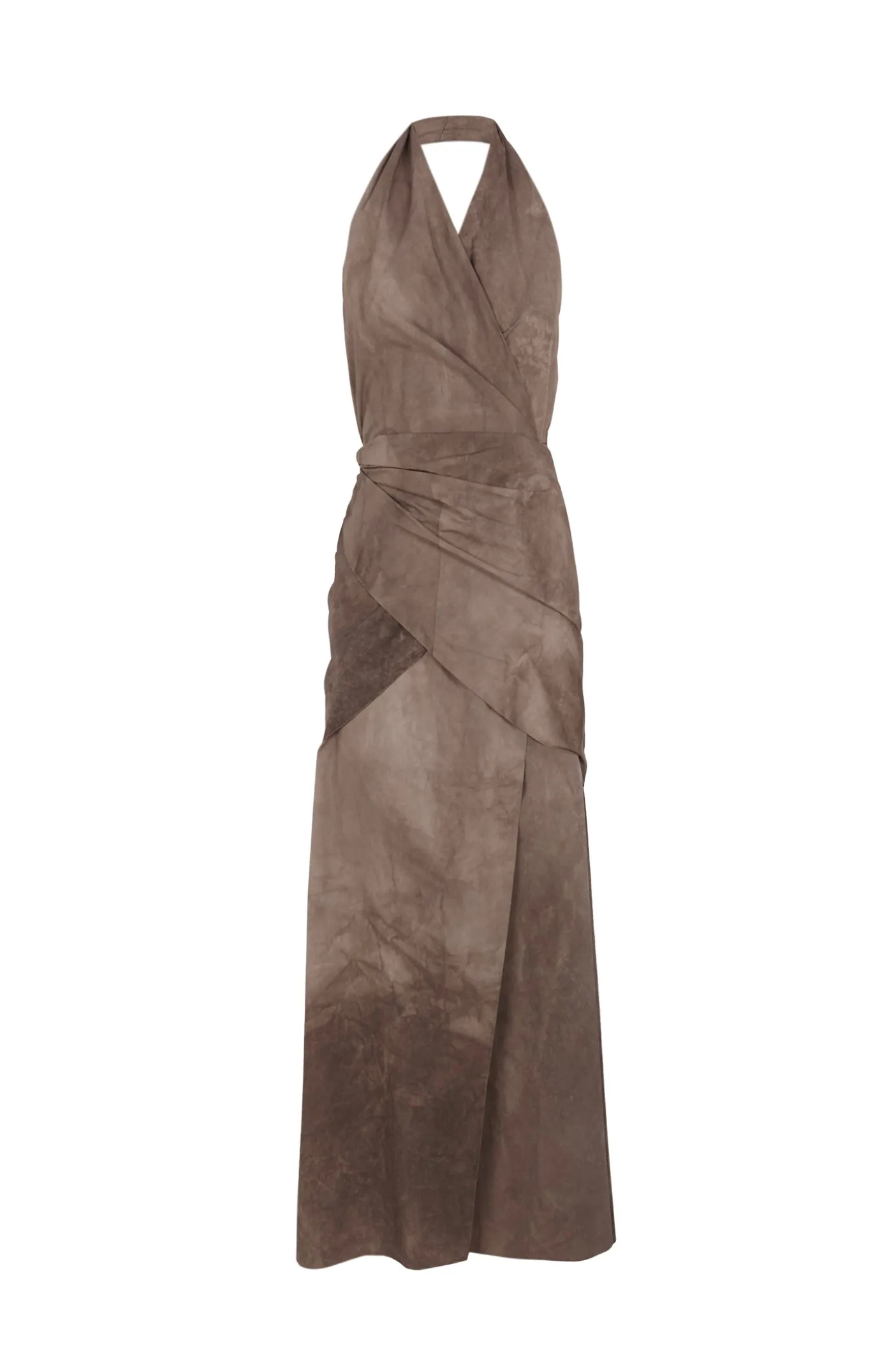 Yoko, fade cocoa halter dress