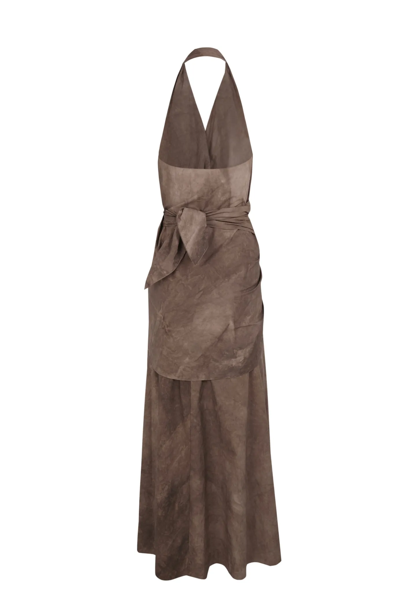 Yoko, fade cocoa halter dress