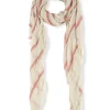 You, red maltinto striped scarf