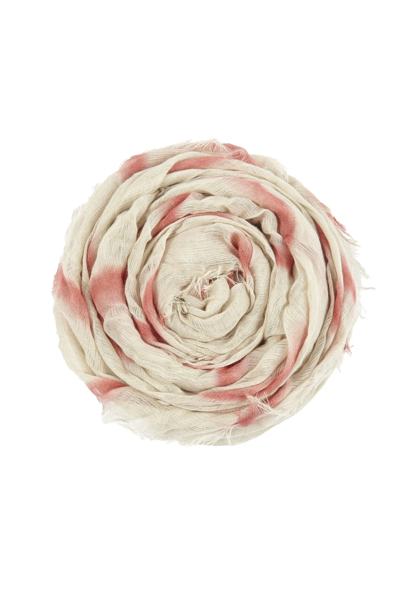 You, red maltinto striped scarf