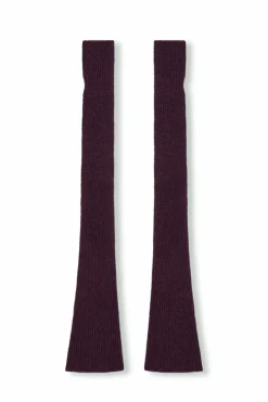 Zakia, burgundy baby alpaca arm warmers