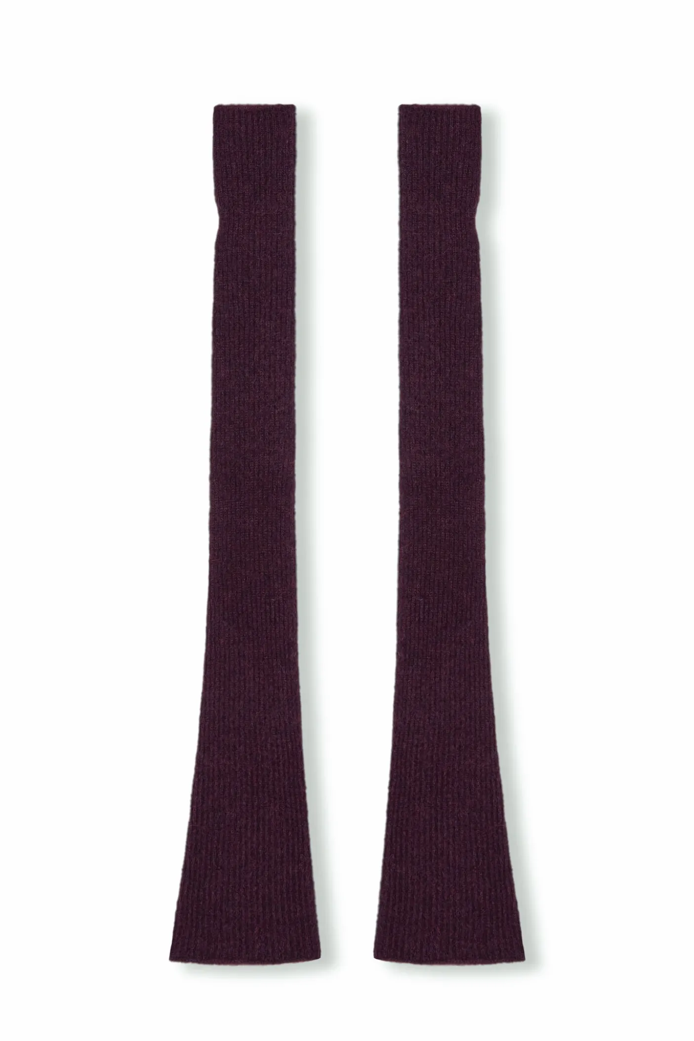 Zakia, burgundy baby alpaca arm warmers